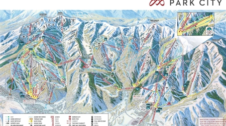 Pistekaart van Park City.